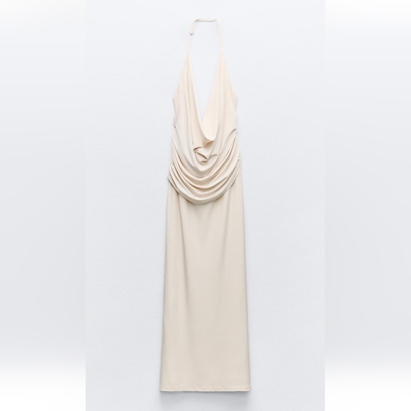 ZARA MIDI  HALTER DRESS - Picture 15 of 17